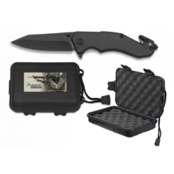 Couteau Tactique Pliant Noir Lame 8.5