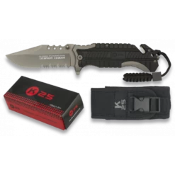 Couteau Pliant K25 Noir Lame 9.5 Cm