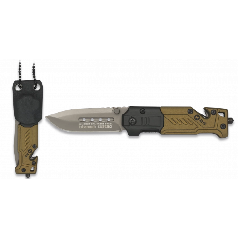 Couteau Pliable Tour De Cou K25 Lame 5.5 Cm 3 Couteau Pliable Tour De Cou K25 Lame 5.5 Cm