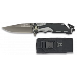 Couteau Pliable Gris Noir Lame 9.4 Cm