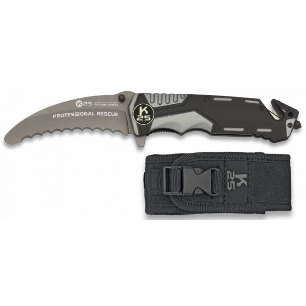 Couteau Pliable K25 Professional Rescue Lame 9.5 Cm Gris 3 Couteau Pliable K25 Professional Rescue Lame 9.5 Cm Gris