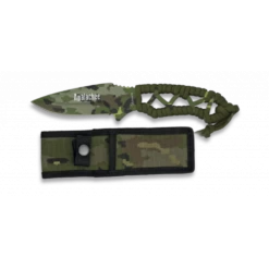 Couteau De Survie Vert Paracorde Lame 8.3 Cm