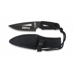 Couteau De Survie Noir Paracorde Lame 10.9 Cm