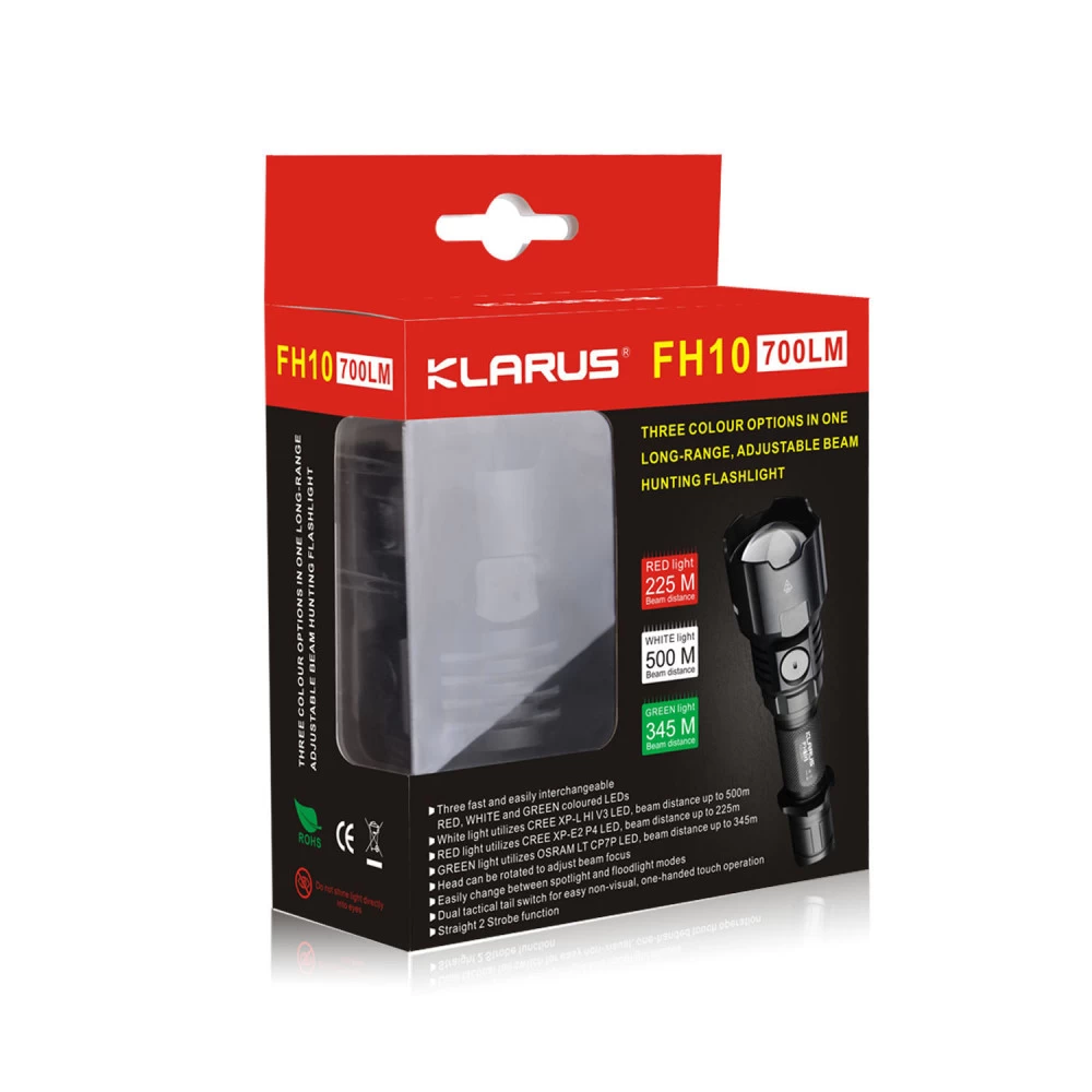 Lampe Torche éclairage 3 Couleurs FH10 LED Klarus 700 Lumens 5 Lampe Torche éclairage 3 Couleurs FH10 LED Klarus 700 Lumens – Image 3