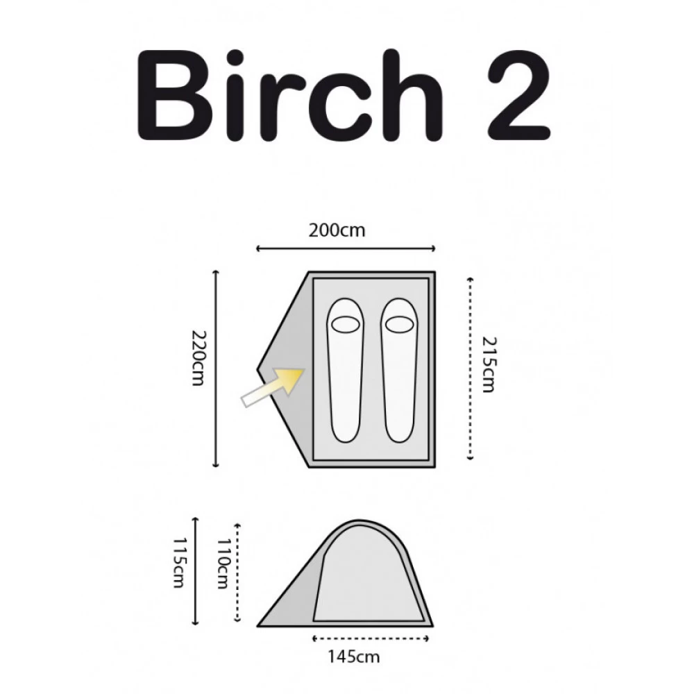 HIGHLANDER Tente Birch 2 Personnes 4 HIGHLANDER Tente Birch 2 Personnes – Image 2