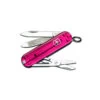 Couteau Suisse Victorinox Classique Rose Translucide -Camping Soldes pench rose