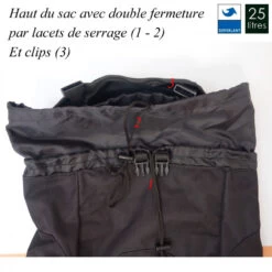 HIGHLANDER Sac à Dos Militaire 25L Noir -Camping Soldes sac a dos 25 litres no